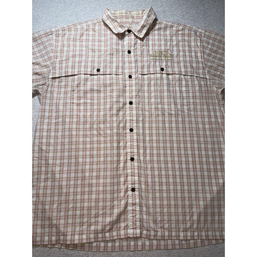 Men's Patagonia Button-Up Shirt Colorful Size XXL Mountain Angler Embroidered